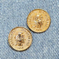 E1258 VER4169 Coin Stud Earrings