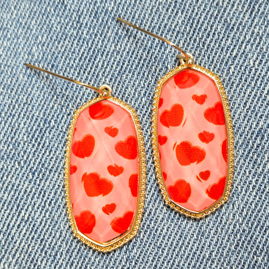 E1260 VER5498 Oval Drop Dangle earrings