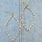 E1257 VER5724 Oval Drop Dangle Earrings