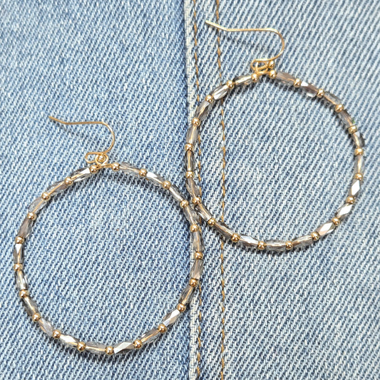 E1254 VER5725 Circle Drop Dangle Earrings