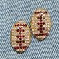 E1255 VER6078 Foot Ball Design Stud Earrings