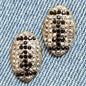 E1255 VER6078 Foot Ball Design Stud Earrings