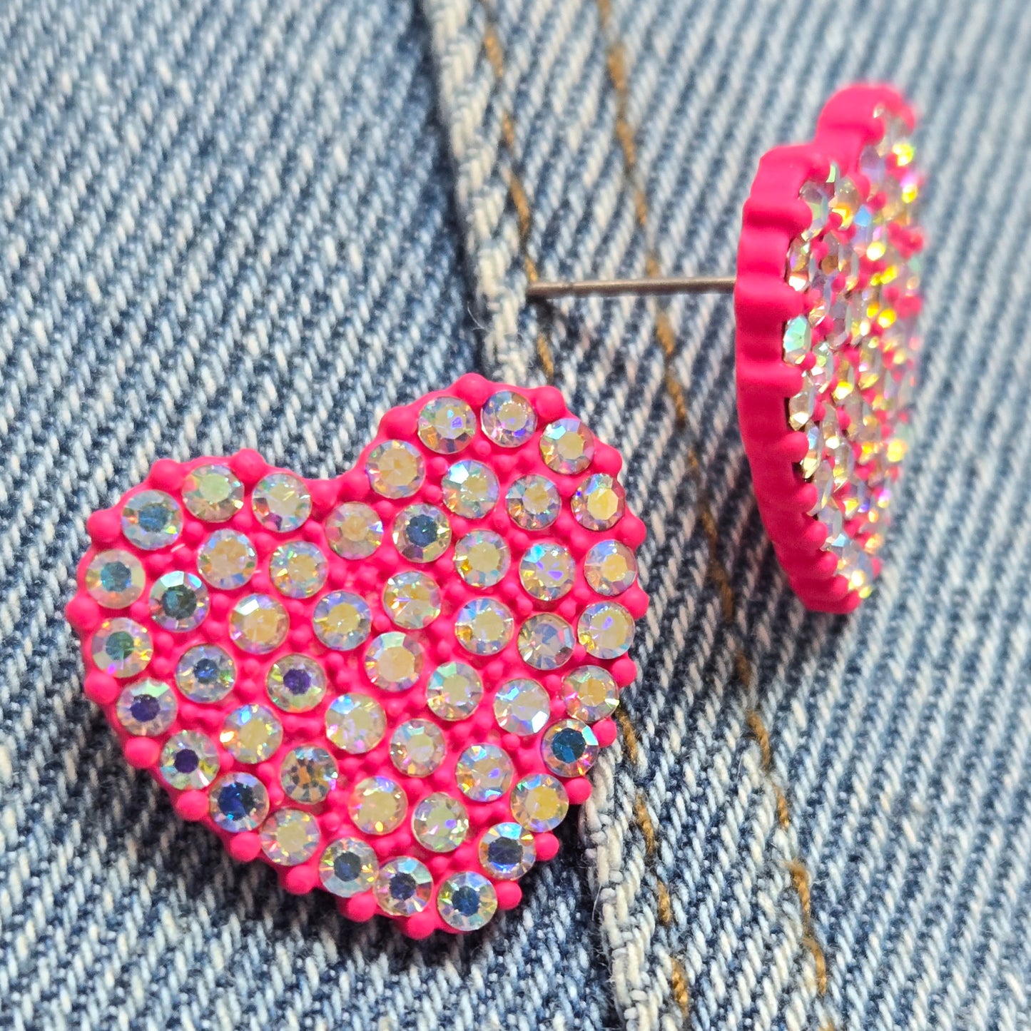E1237 VER6152 Heart Love Shape Drop Stud Earrings
