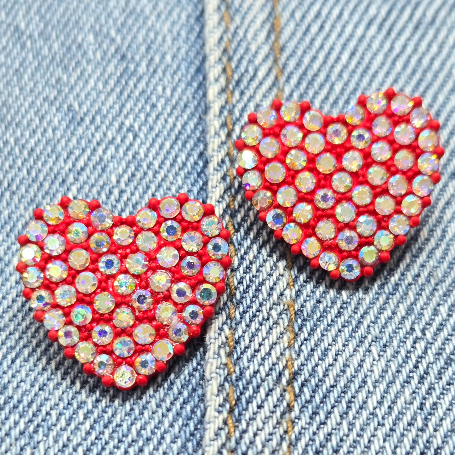 E1237 VER6152 Heart Love Shape Drop Stud Earrings