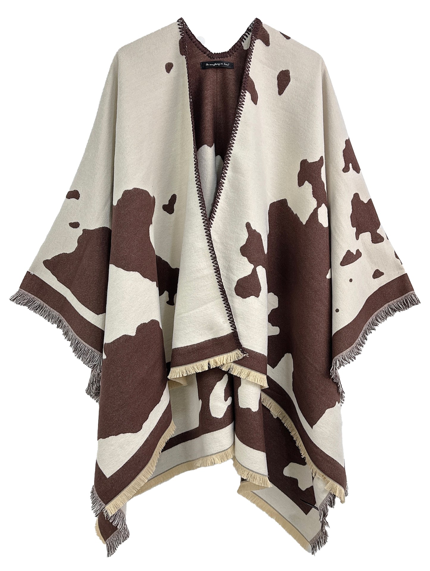 PC73 | Cow Print Ruana | WCR520150