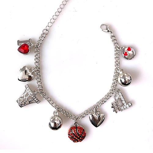 B0188 YB2279 Basketball Charms Bracelet