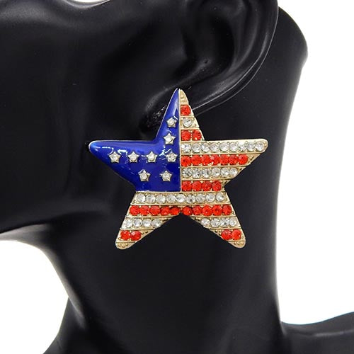 E1130 YE3509 Star Shape Drop Post Earrings