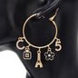 E1562 YE3575 Charms Hoop Earrings