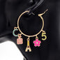 E1562 YE3575 Charms Hoop Earrings
