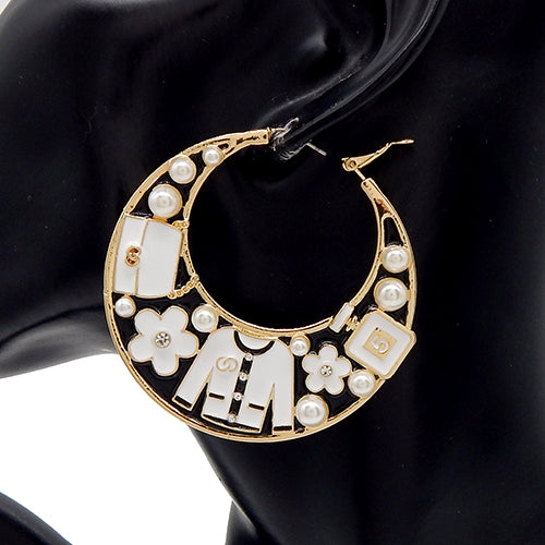 E0297 | Pearl & Charm Fashion Earrings | YE3596