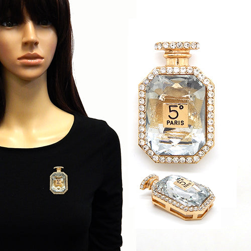 BR0220 | Perfume Bottle Statement Brooch | YM2071