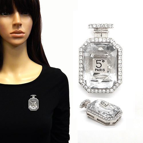 BR0220 | Perfume Bottle Statement Brooch | YM2071