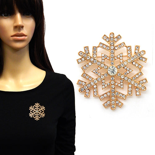 BR0216 YM2134 Snowflake Brooch