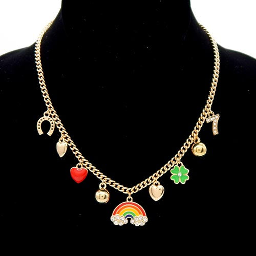 N0562 YN3746 Multi Charms Dangle Necklace