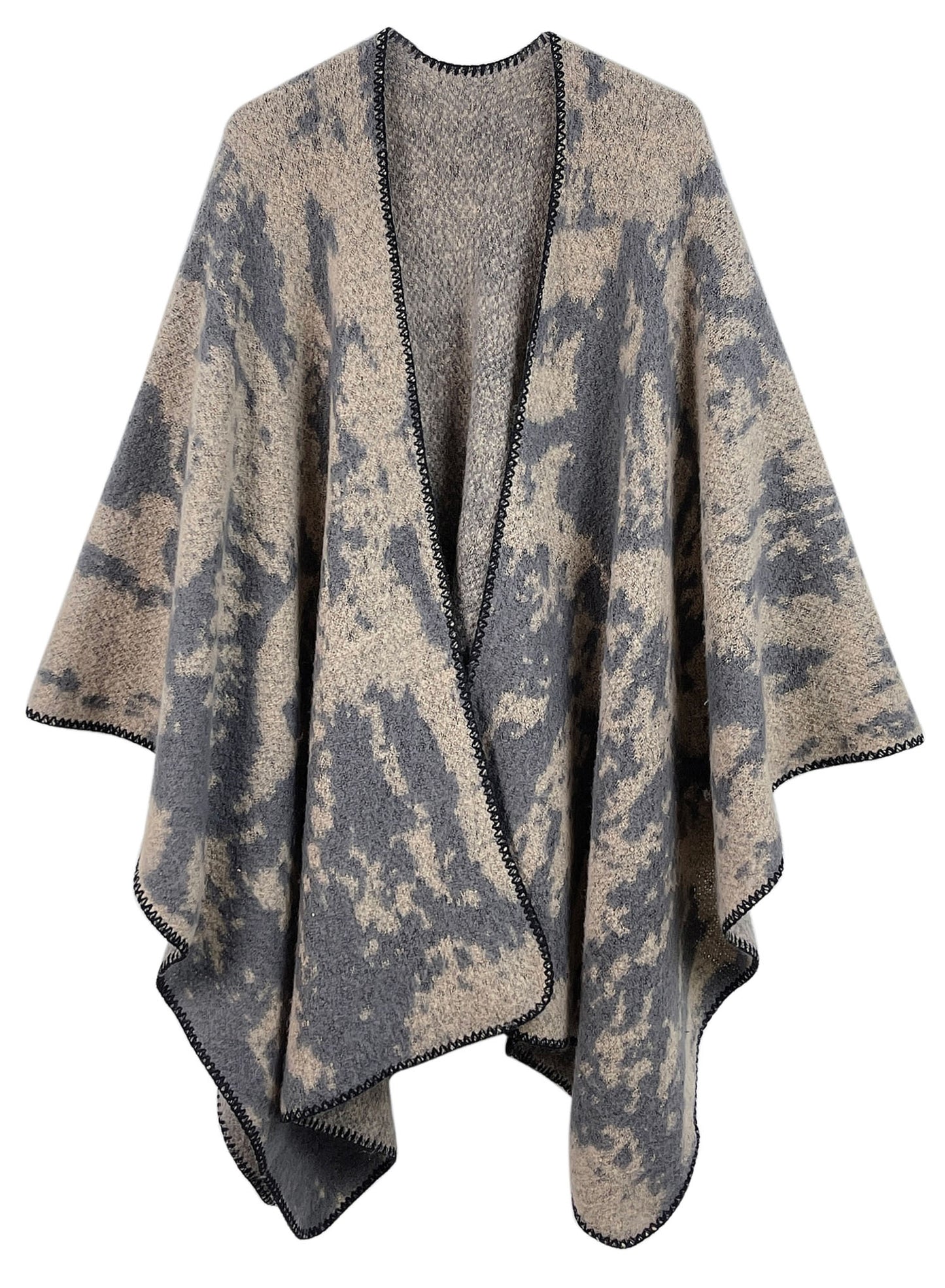 Abstract Open Front Knit Kimono | PC98
