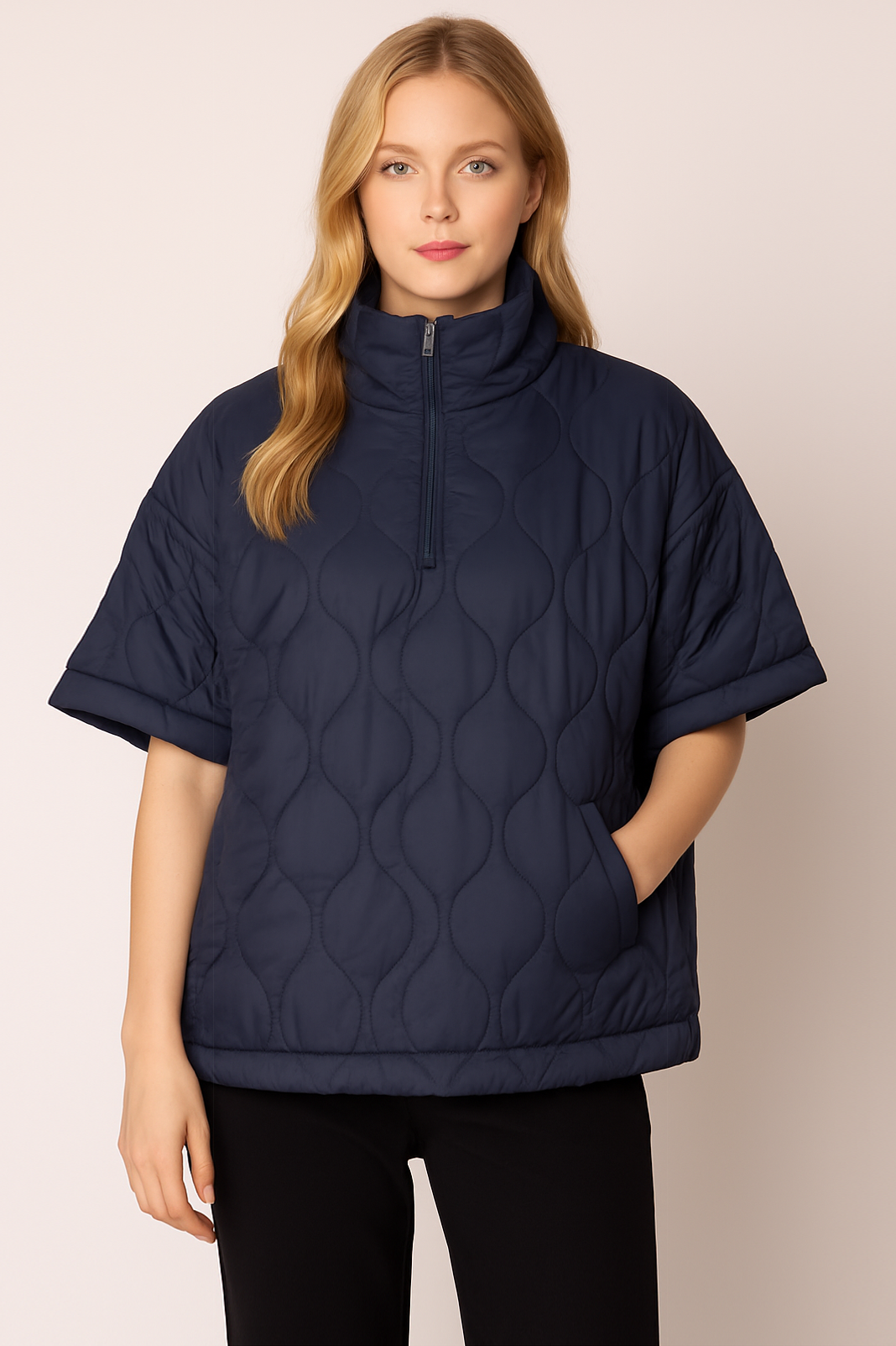 PC68 | Quilted Puffer Poncho | ZCP520125