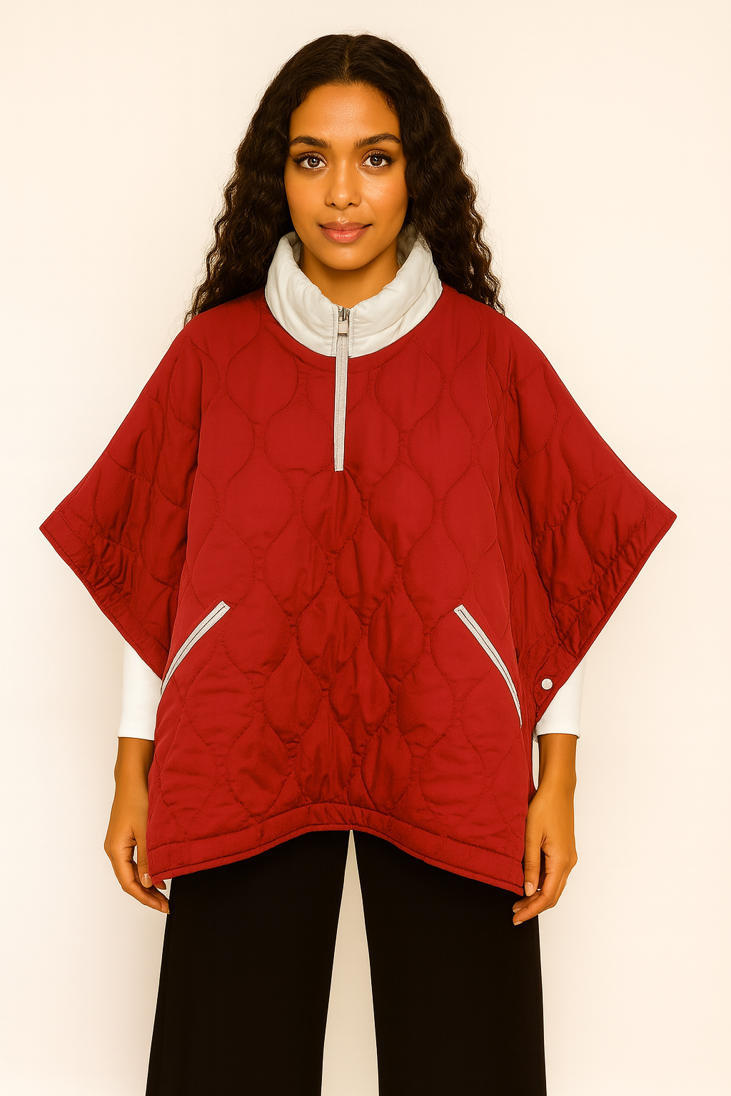 PC68 | Quilted Puffer Poncho | ZCP520125