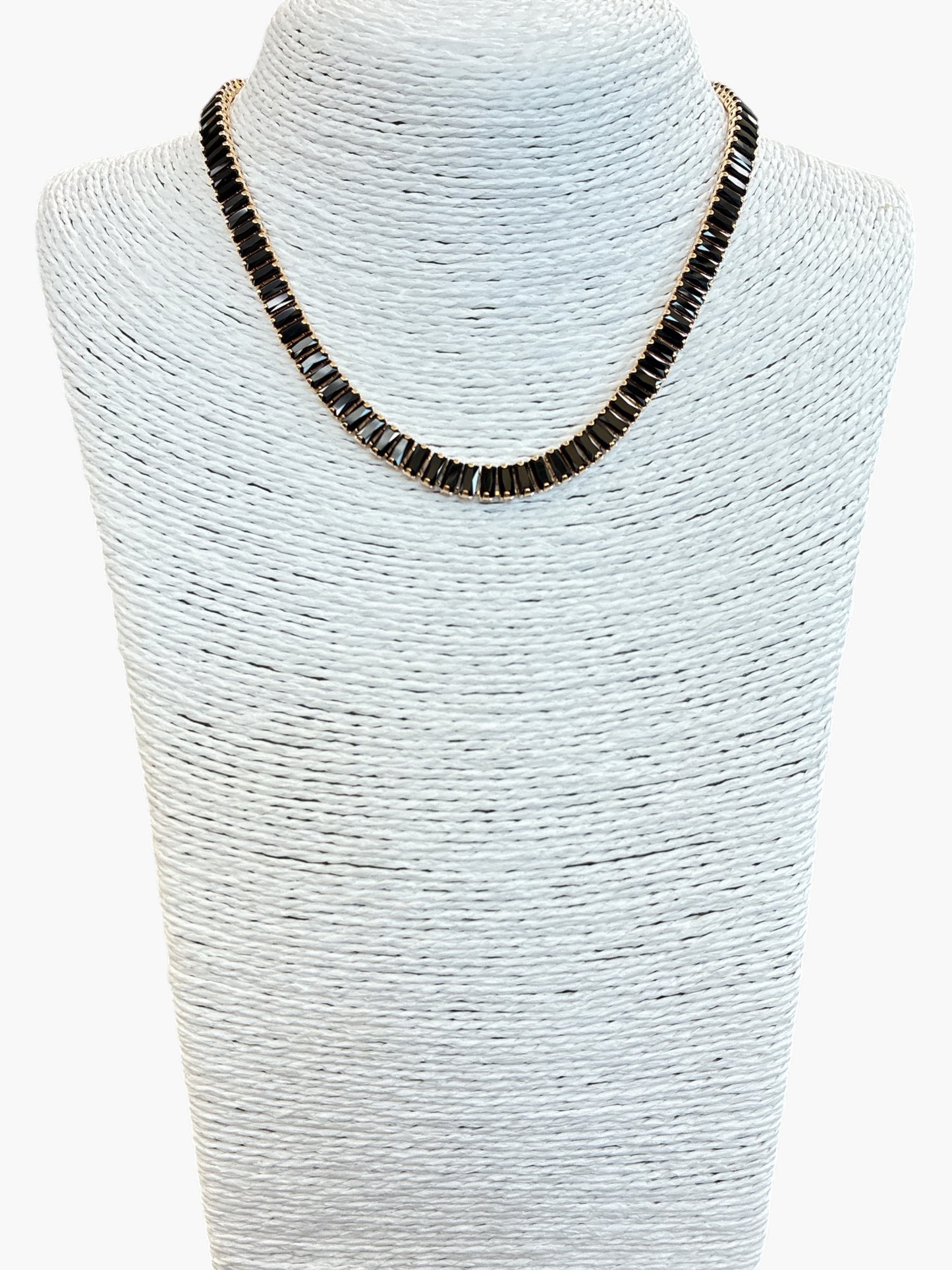 N3057| Crystal Baguette Necklace| KS7296