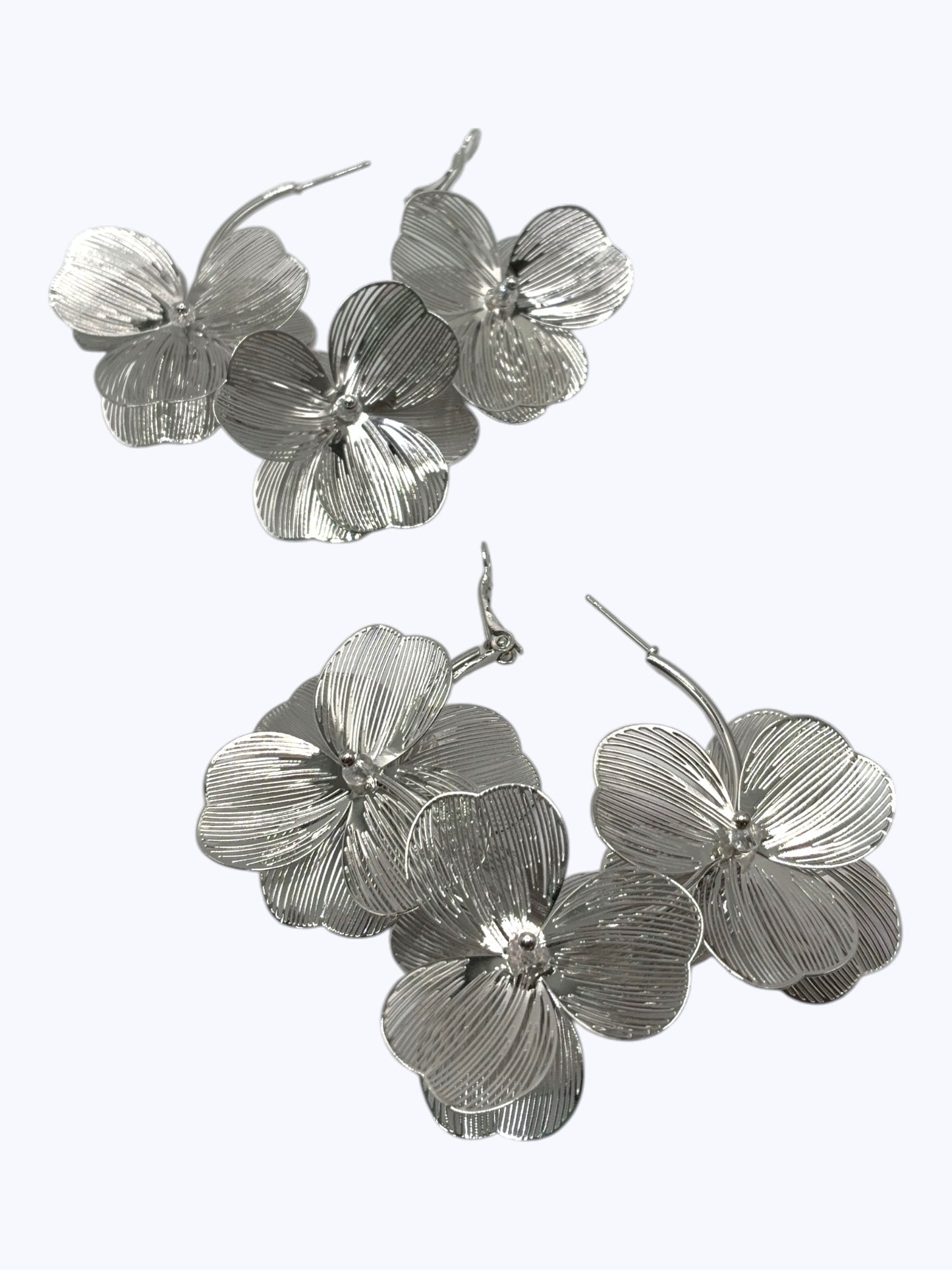 E0342| Floral hoop Earrings |KE2746