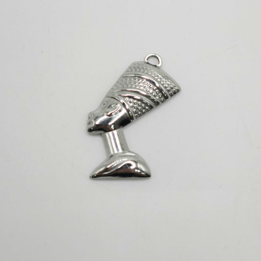 Silver goblet-shaped pendant on a light gray background