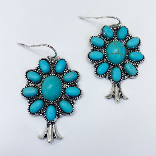 E0819| Natural Stone Flower Earrings | AE3674