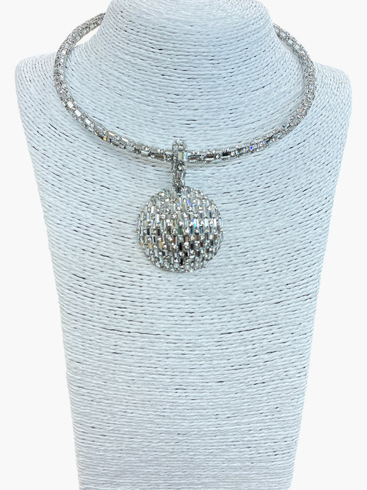 N3178 | Rhinestone Ball Necklace Set | KS2100