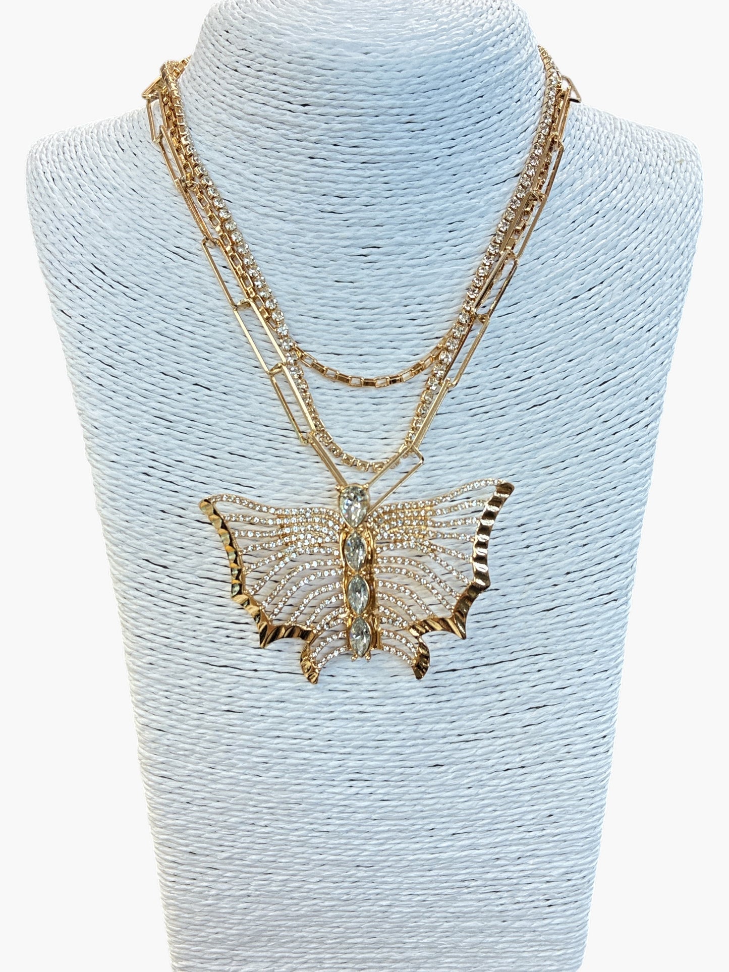 N0646| Butterfly Pendant Necklace |KS5101