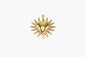 Gold heart-shaped pendant on a white background