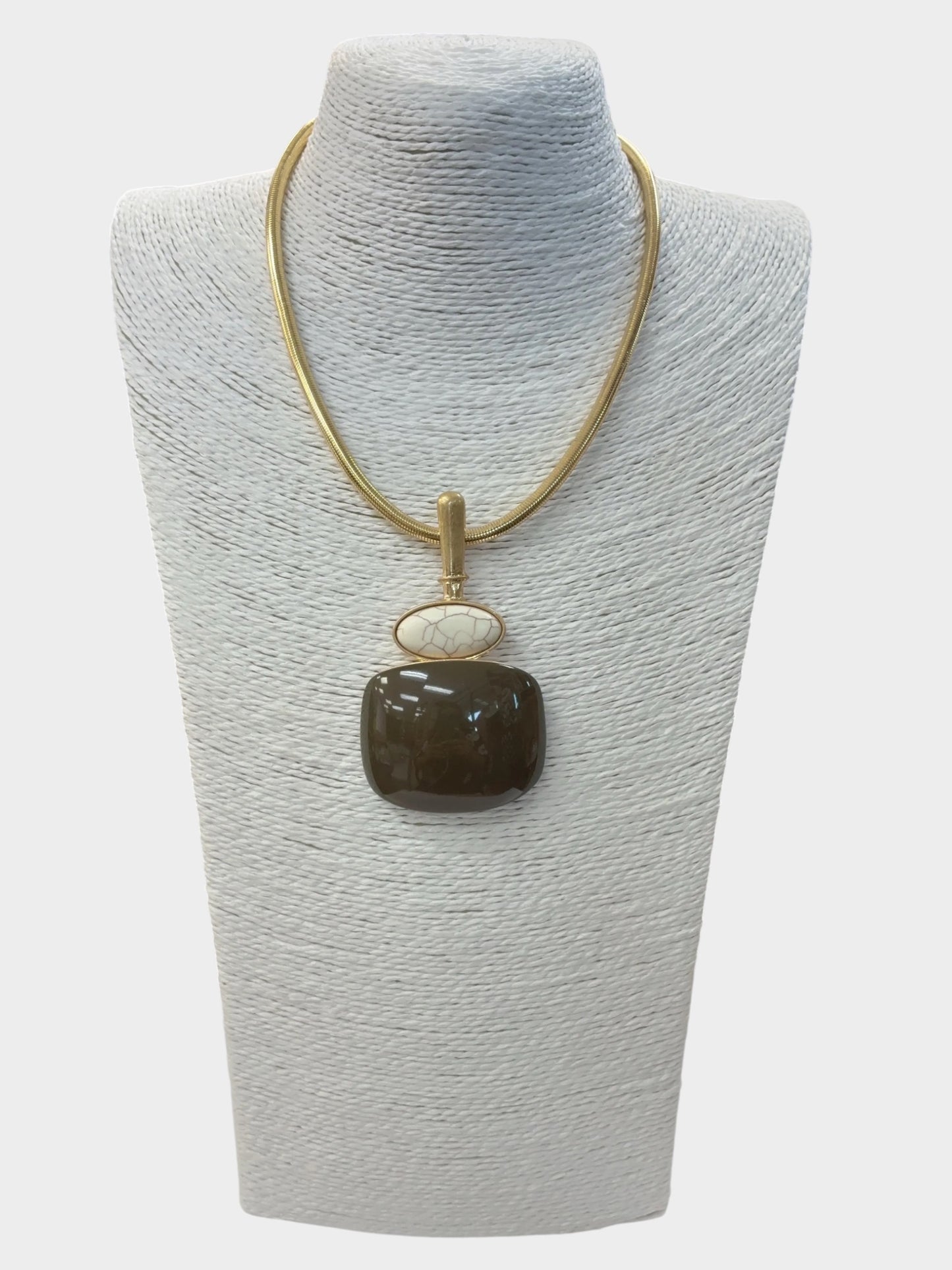 Geometric Double Pendant Necklace | N5363