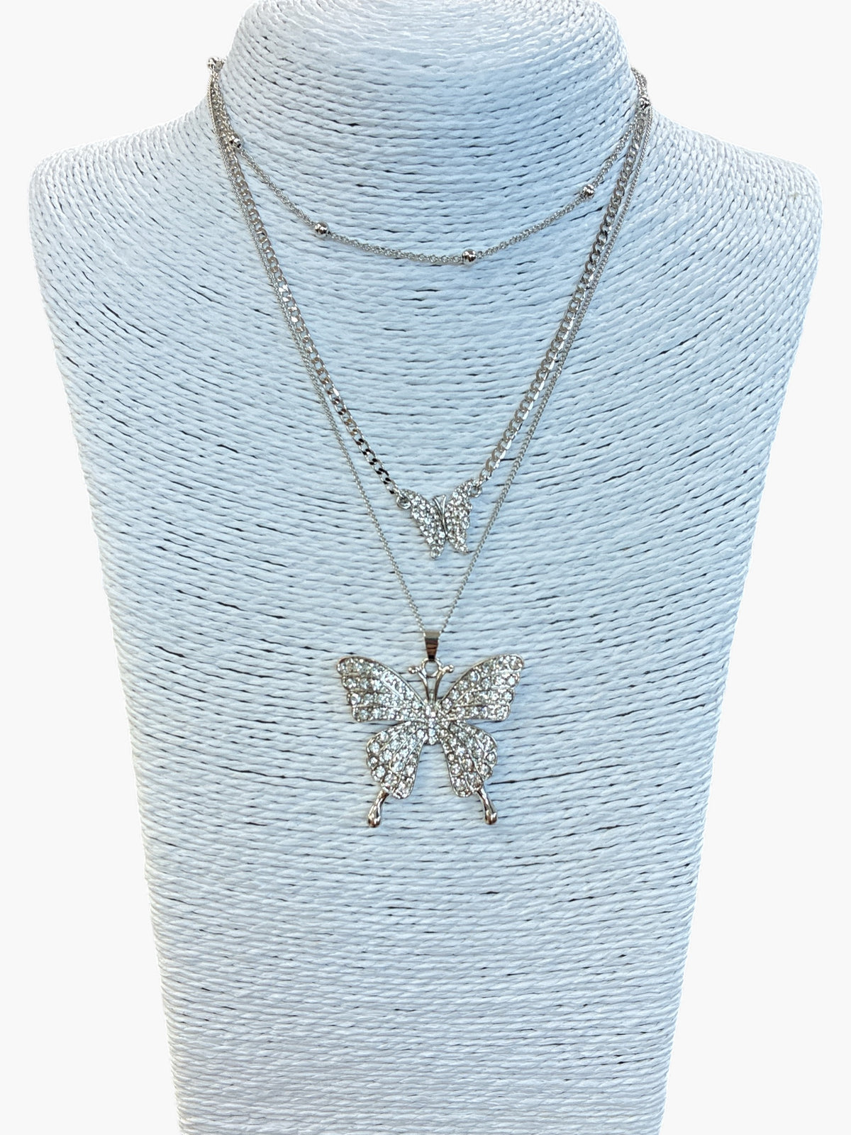 Crystal Butterfly Necklace Set | N0427