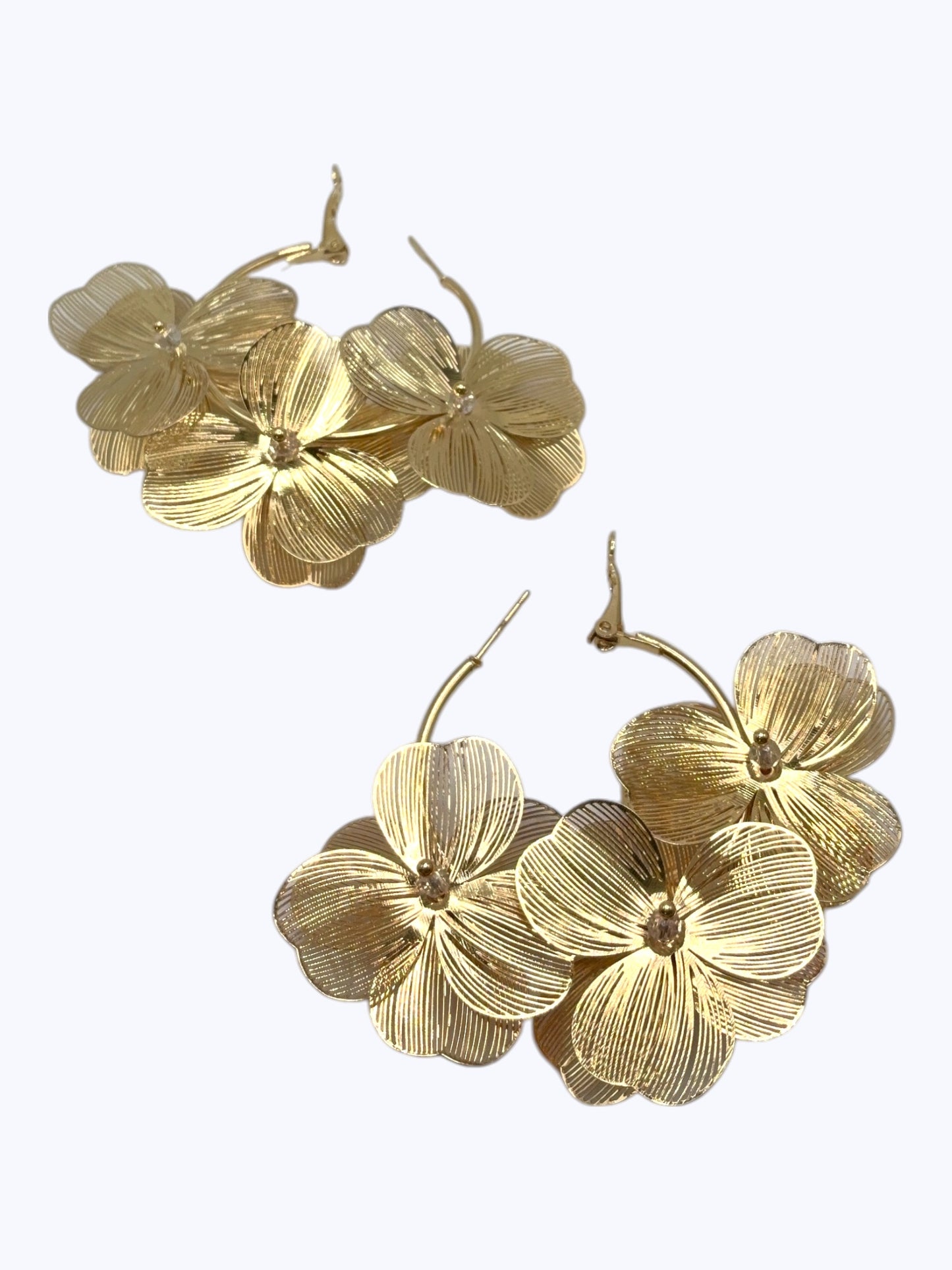 E0342| Floral hoop Earrings |KE2746