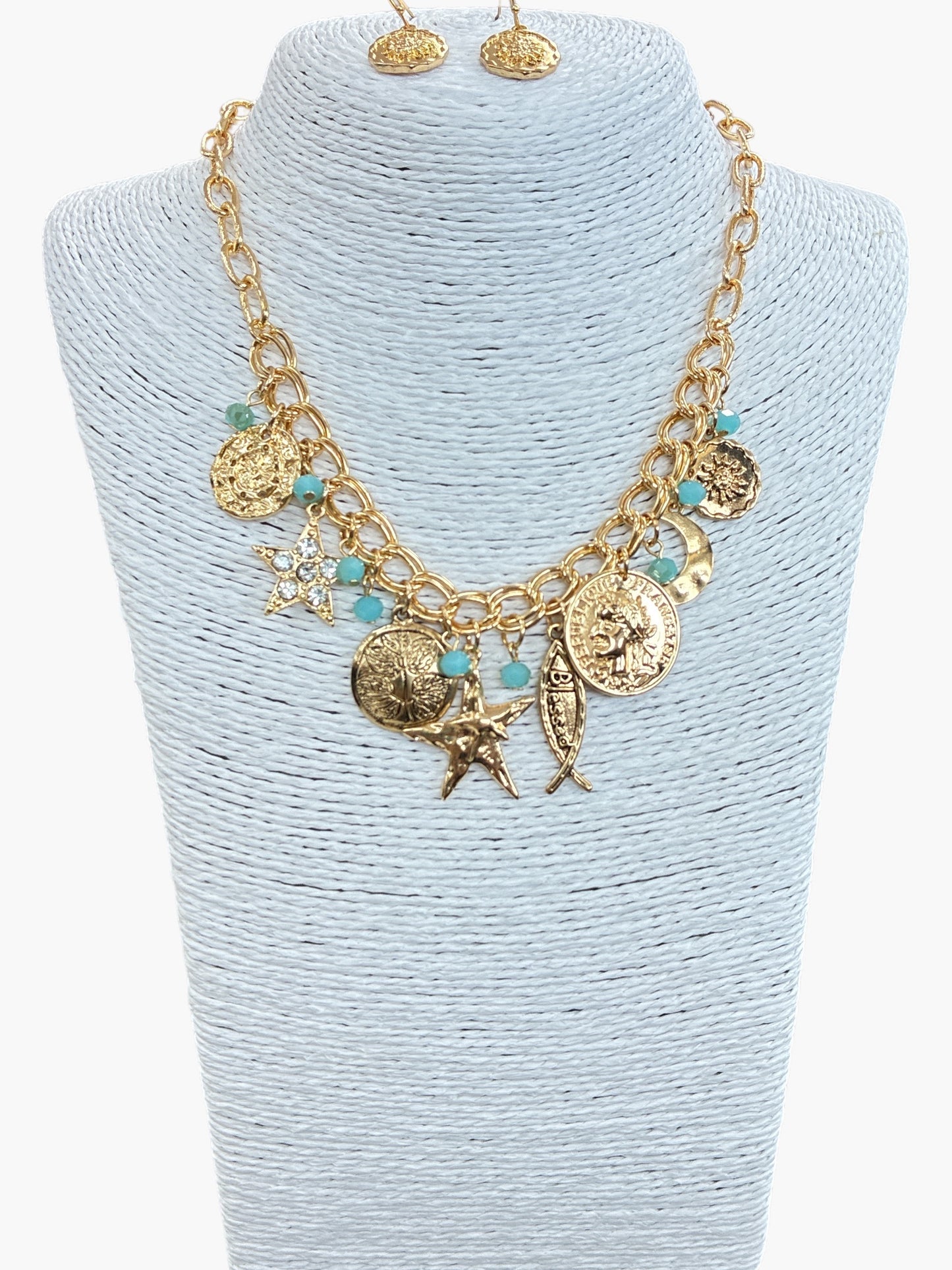 N3048| Charms Necklace Set| QNE16428