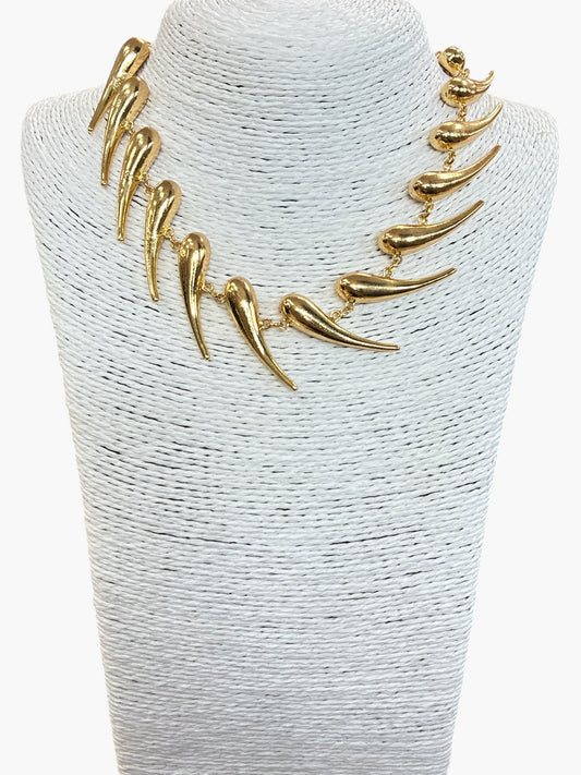 Teardrop Link Short Necklace